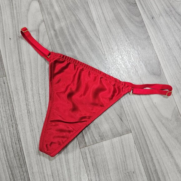 Victoria's Secret VERY SEXY Red VS Archives Satin Corset and Panty Set Size M - Picture 3 of 10